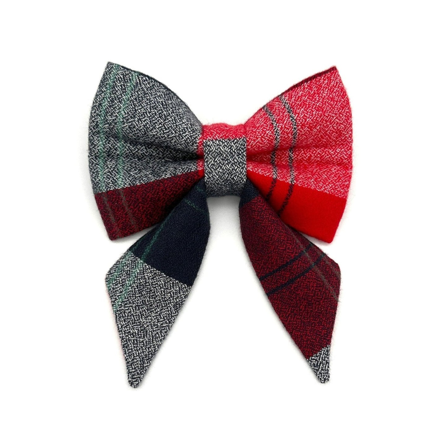 Americana Flannel Sailor Dog Bow 