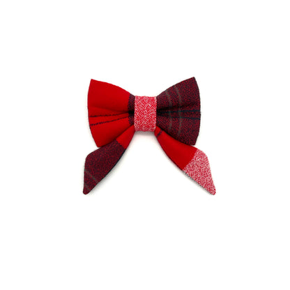 Americana Flannel Sailor Dog Bow 