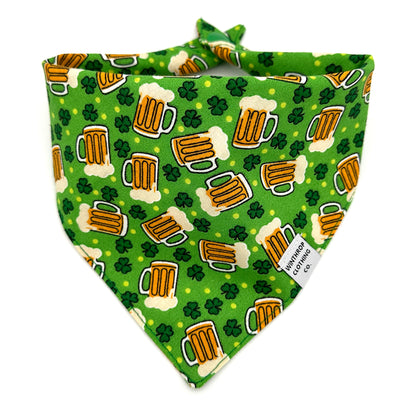 Beer and Shamrocks Dog Bandana