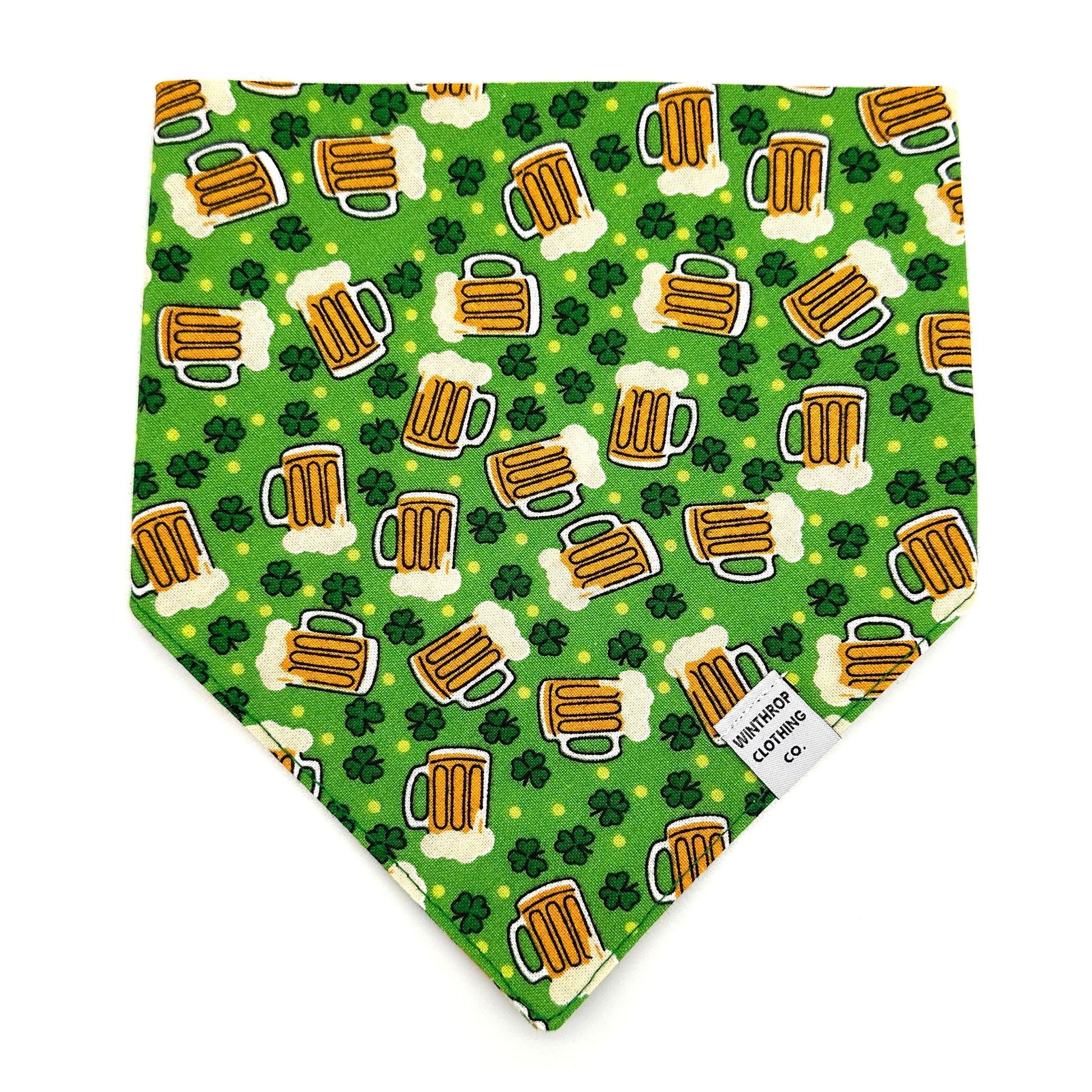 Beer and Shamrocks Dog Bandana