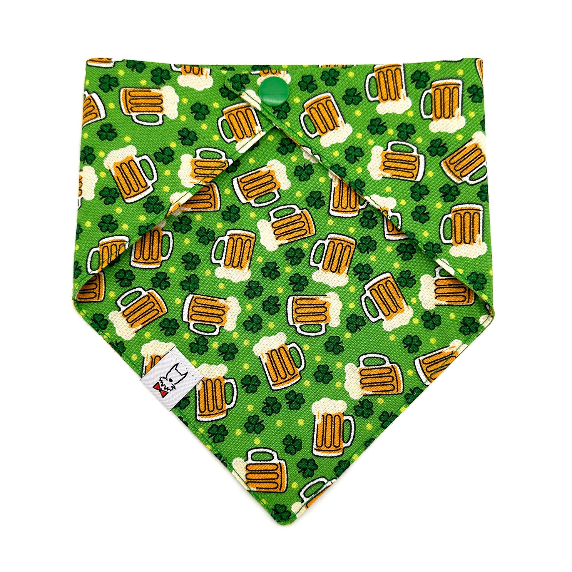 Beer and Shamrocks Dog Bandana