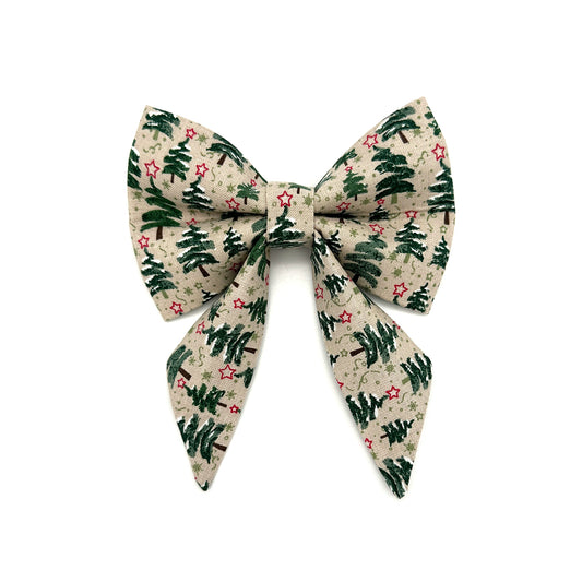 Christmas Tree Sailor Dog Bow