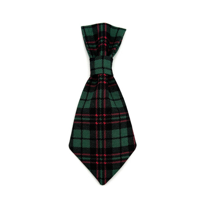 Green Tartan Dog Tie