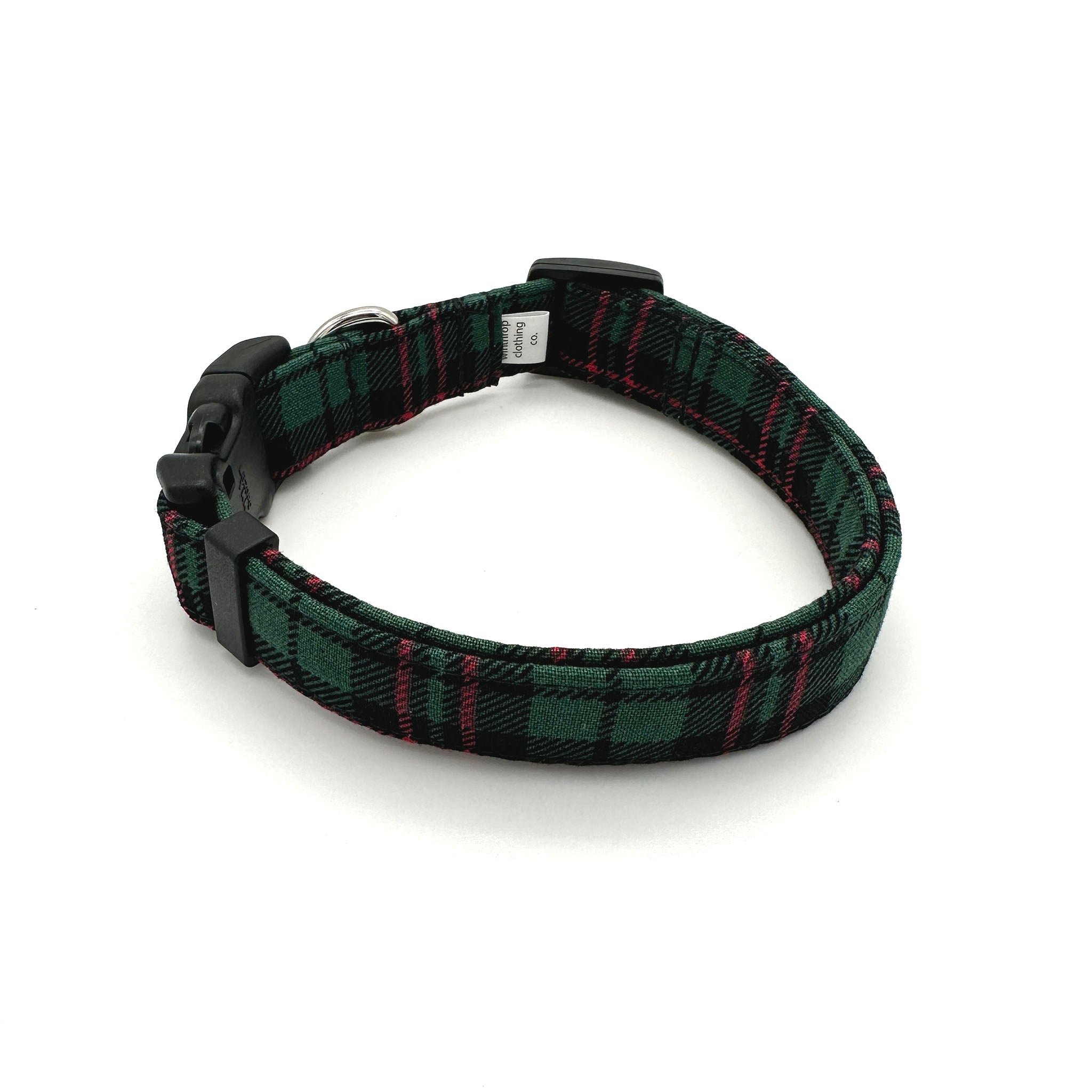 Black watch plaid dog cheap collar