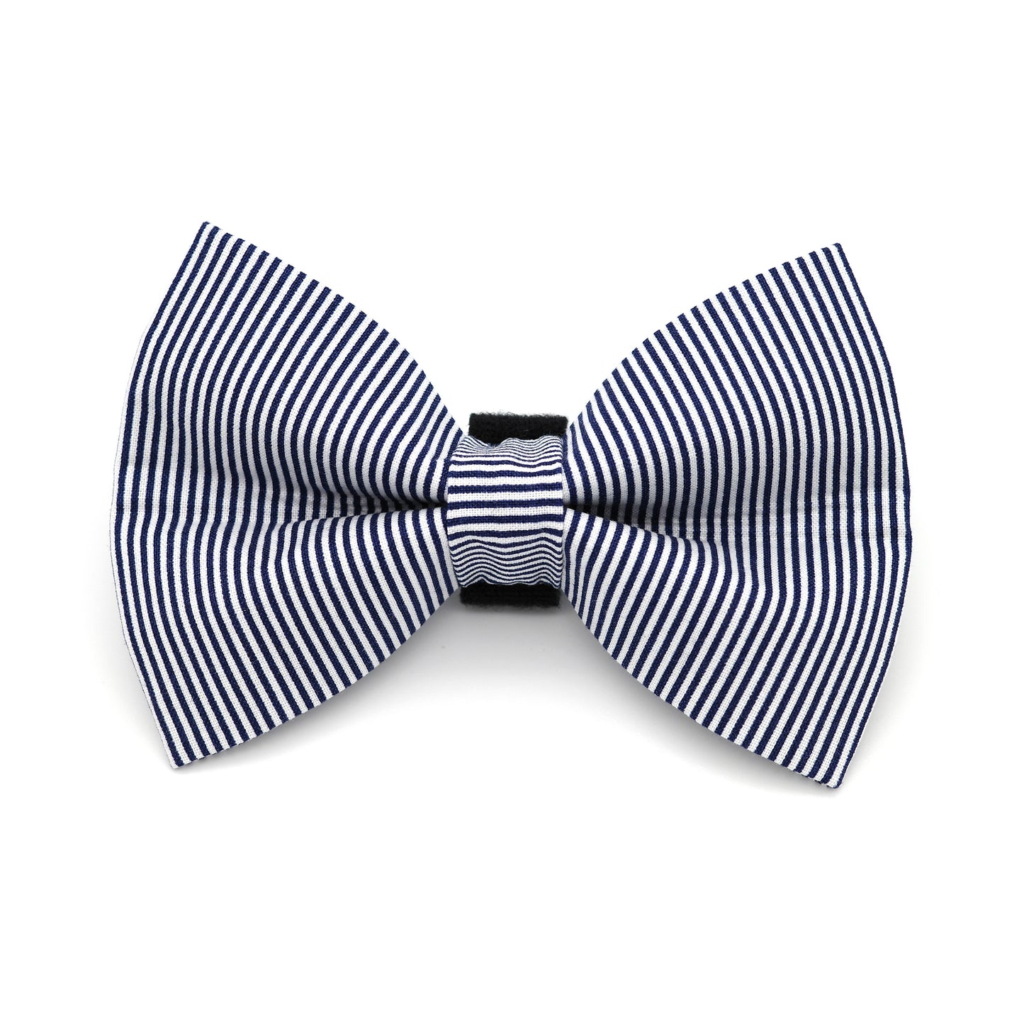 Navy Pinstripe Dog Bow Tie 