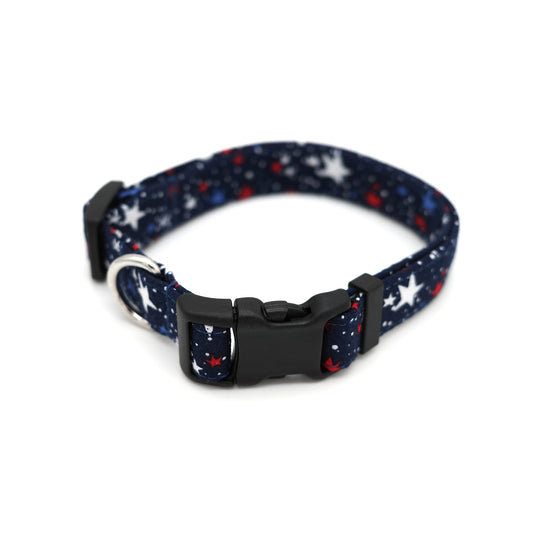 Navy Star Spangled Dog Collar 