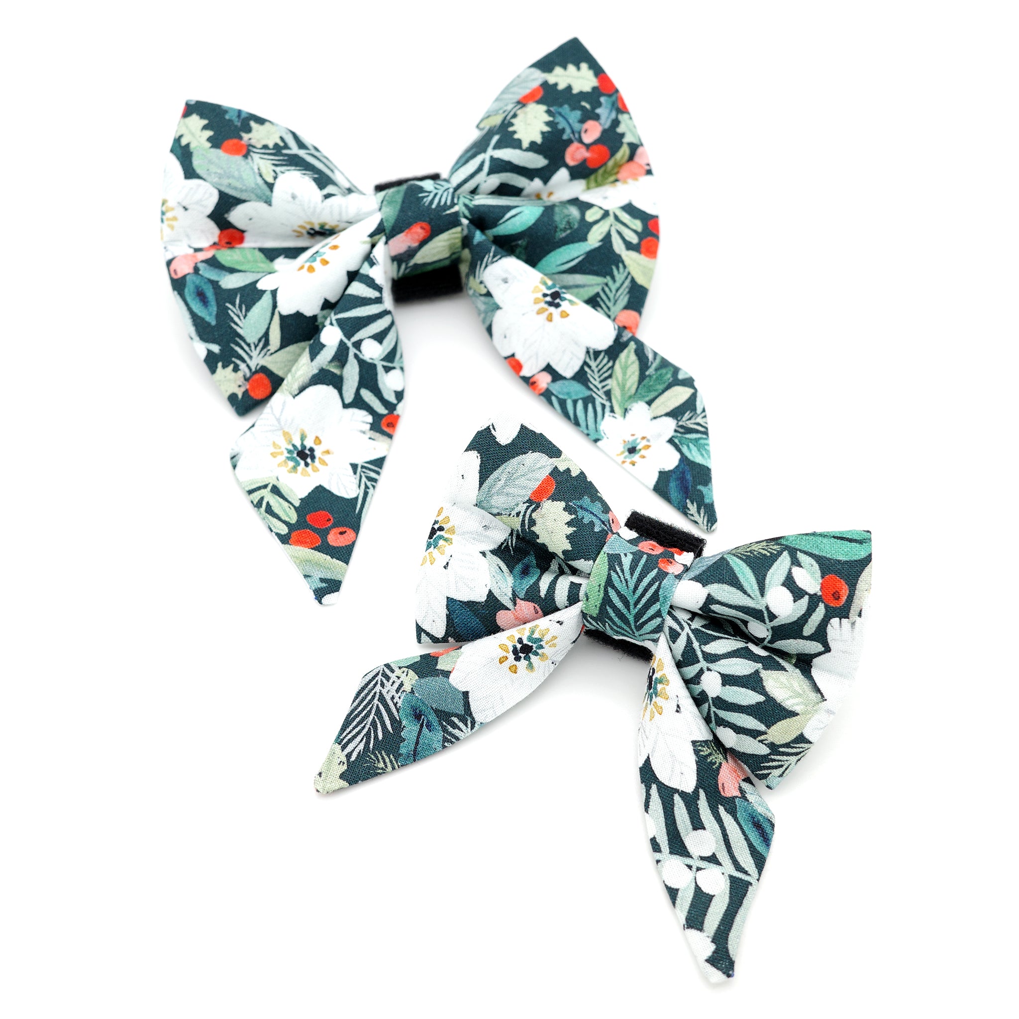 Poinsettia Sailor Dog Bow 