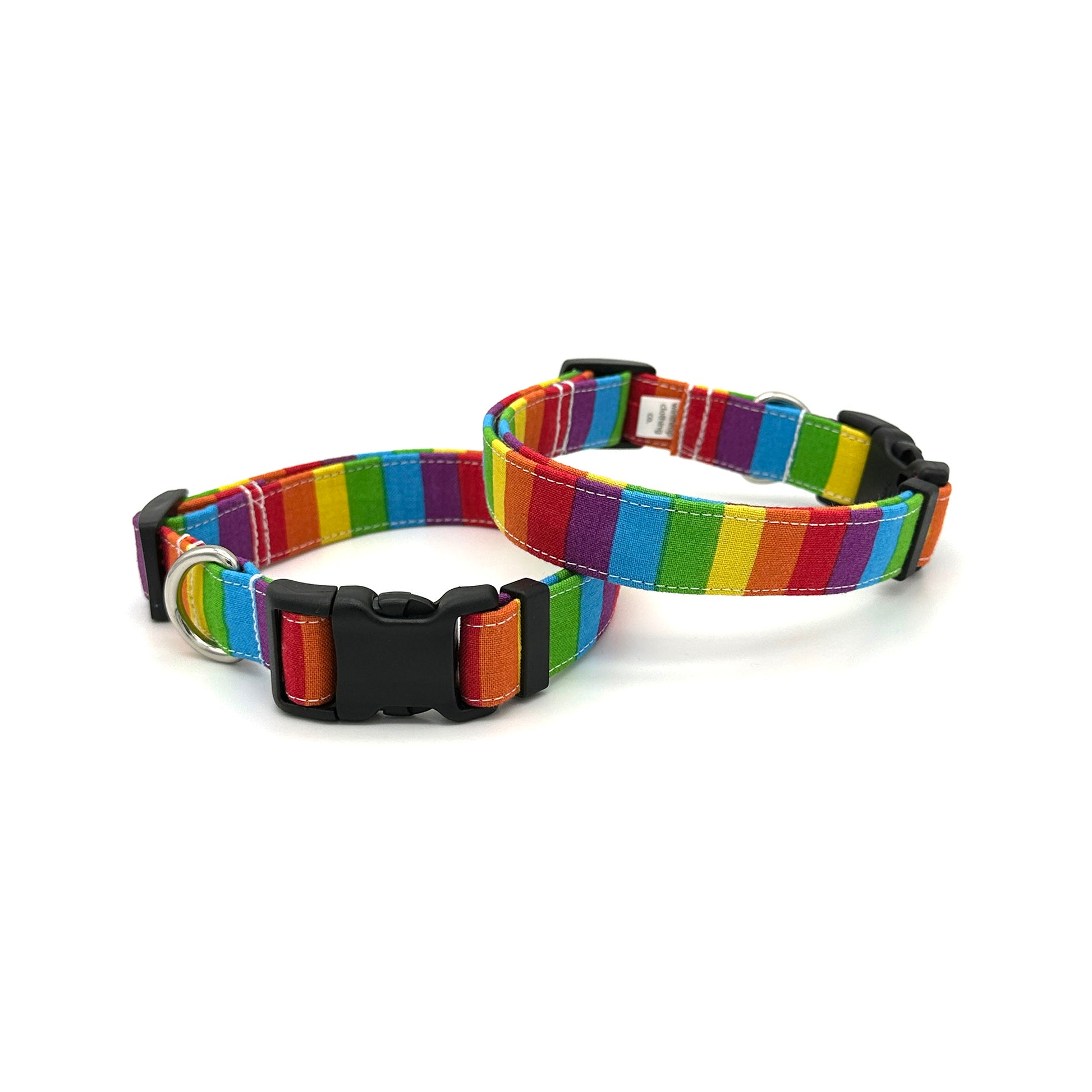 Rainbow Stripe Dog Collar