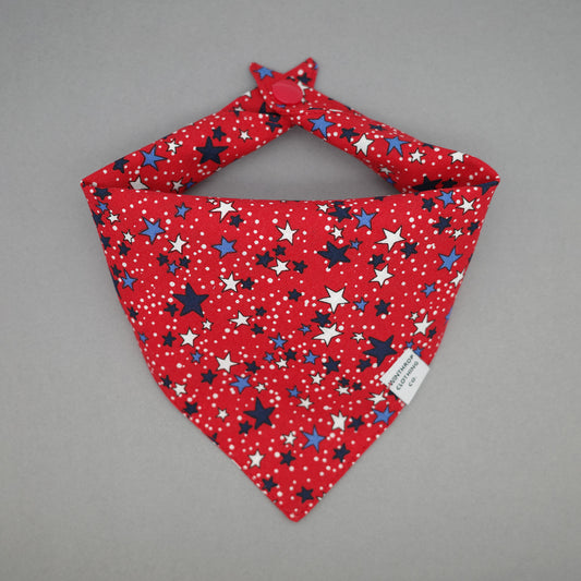 Red Star Spangled Dog Bandana