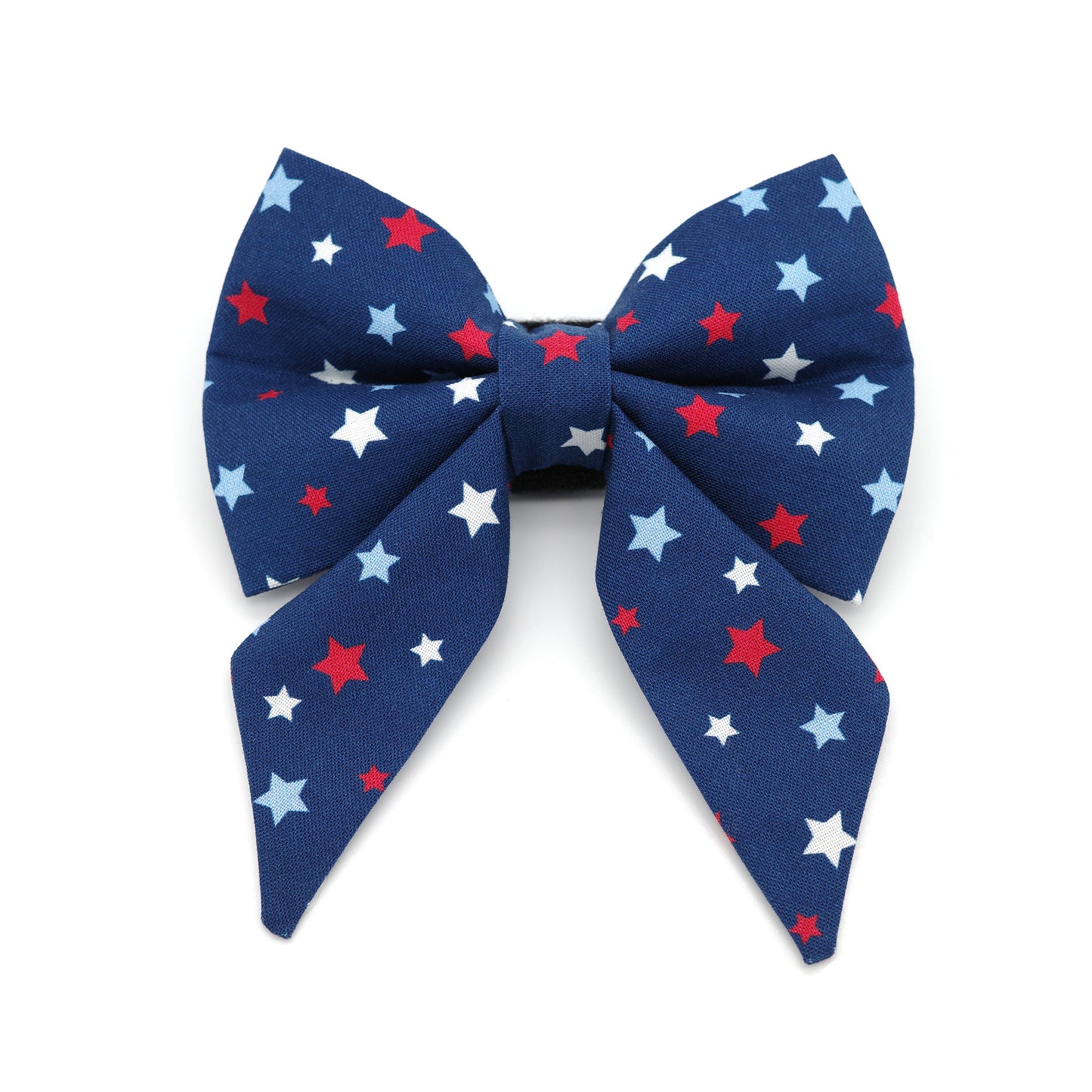 Red White and Blue Stars Sailor Dog Bow 