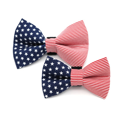 Stars and Stripes Dog Bow Tie 