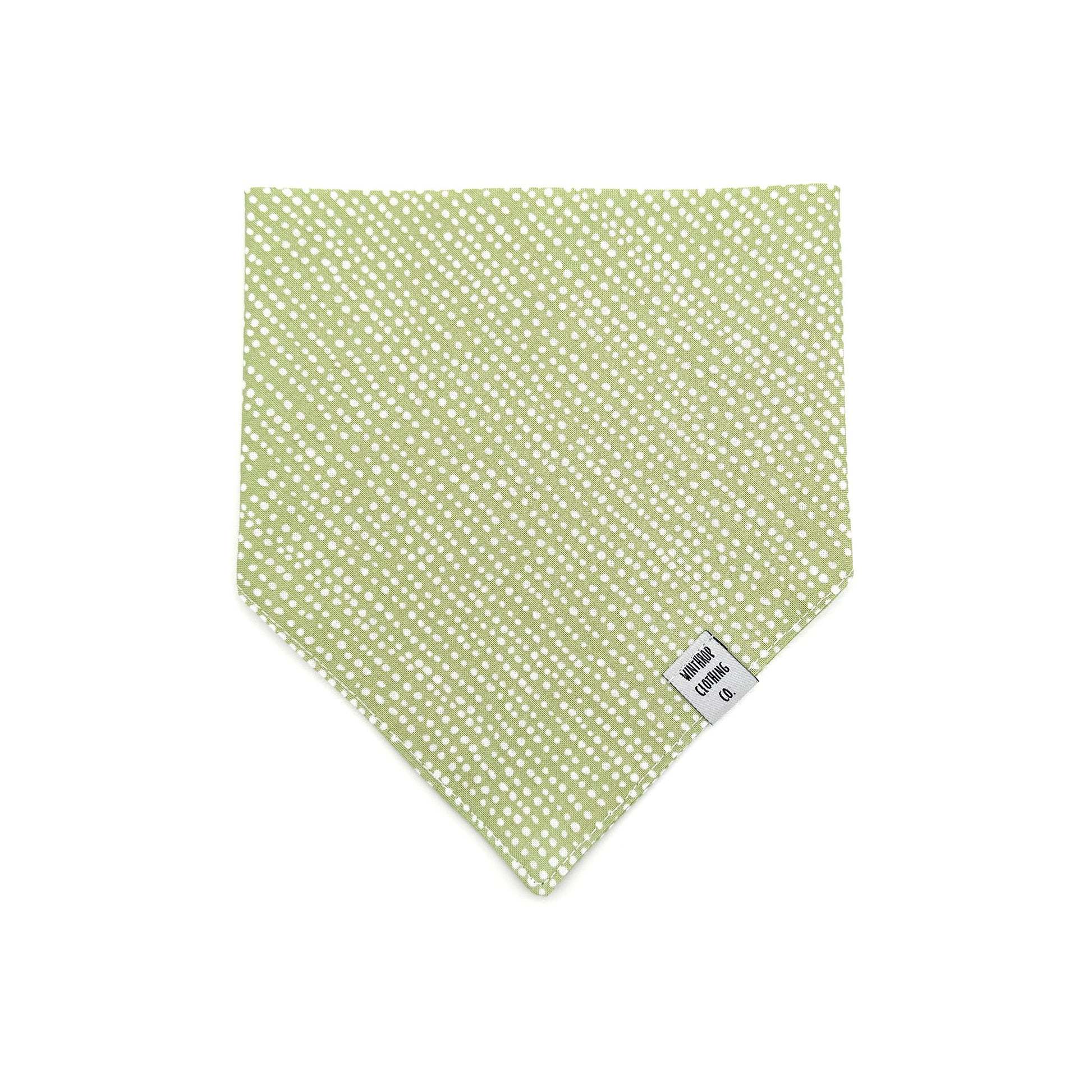 Green Polka Dot Dog Bandana