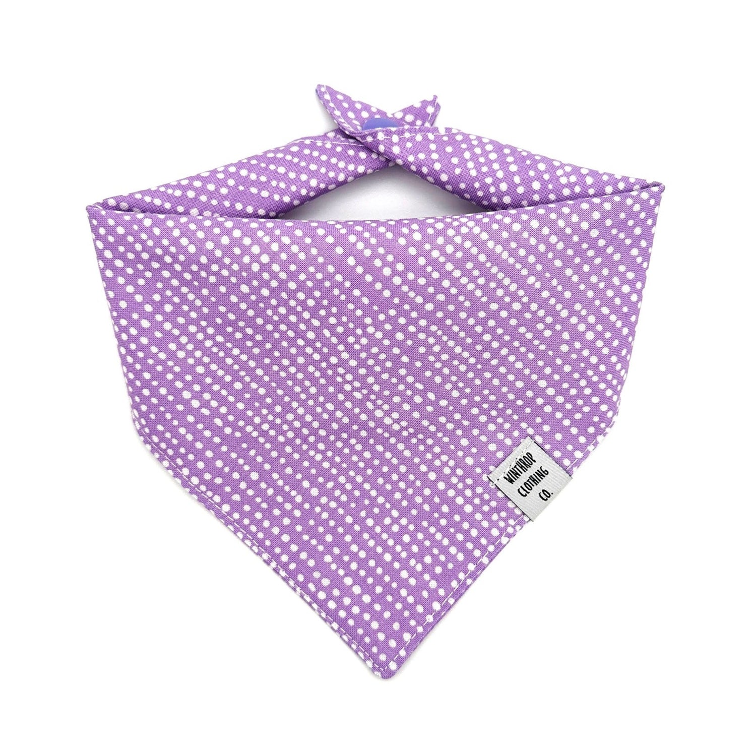 Purple Polka Dot Dog Bandana