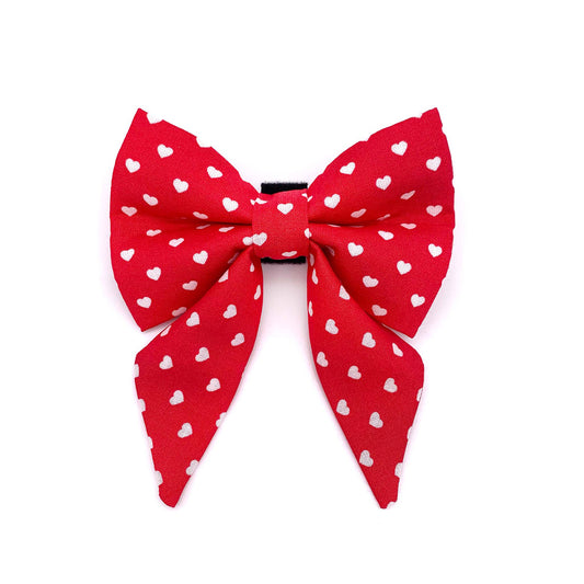 Valentine's Day Hearts Dog Bow